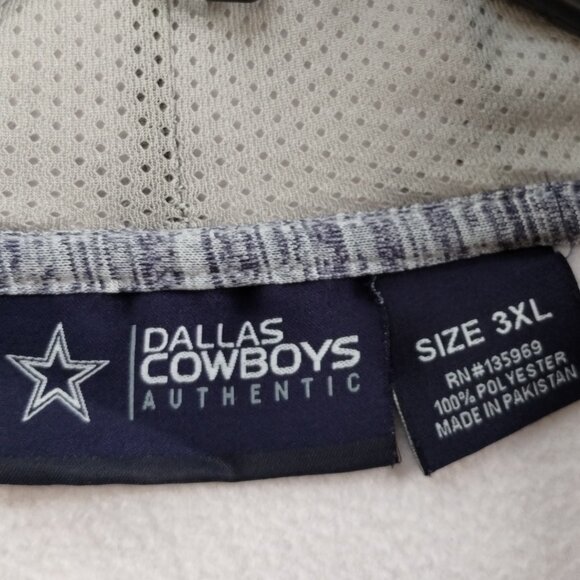 Dallas Cowboys Authentic Full Zip Fleece Jacket Grey Size 3XL - Picture 5 of 11